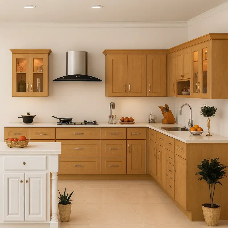Custom L-Shaped Cabinets