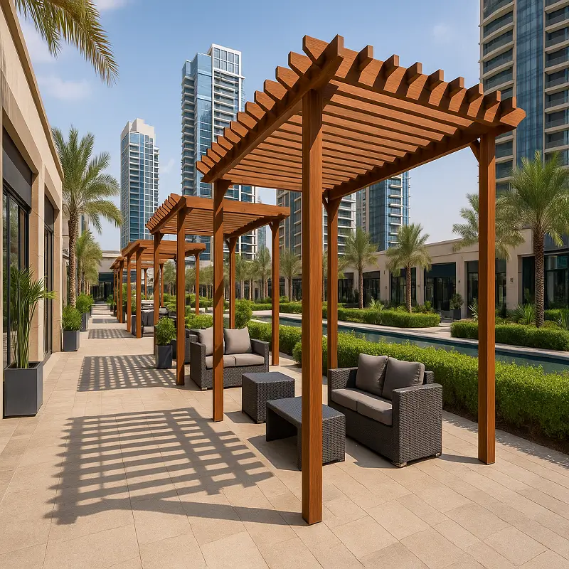 Custom Made Pergolas Dubai in Commercial Space