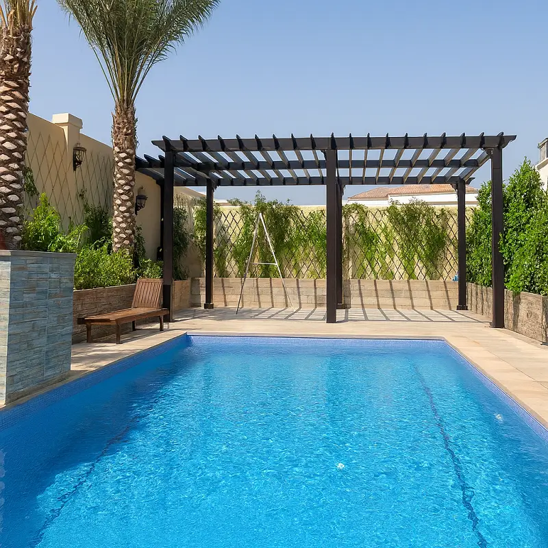 Custom Made Pergolas Dubai in Poolside Area