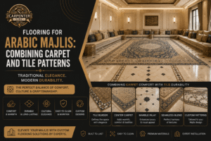 Read more about the article Flooring for Arabic Majlis: Combining Carpet and Tile Patterns