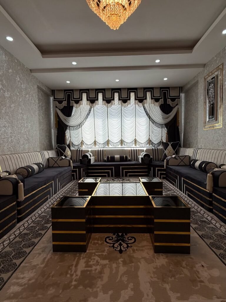 Flooring for Arabic Majlis: Combining Carpet and Tile Patterns