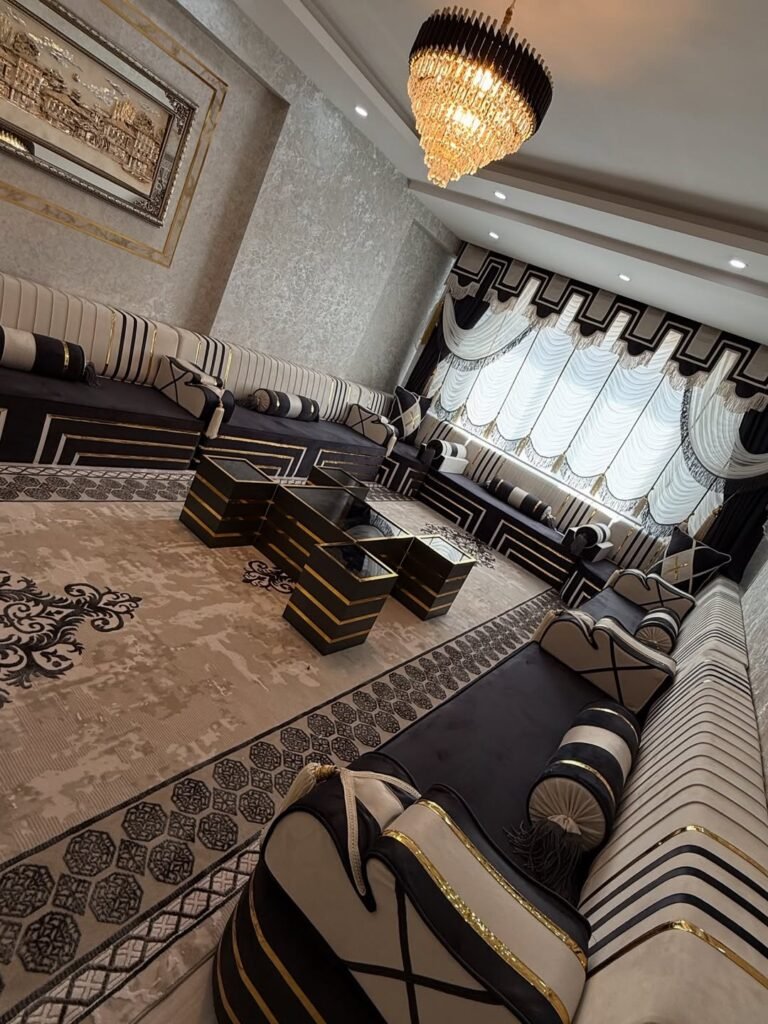 Flooring for Arabic Majlis: Combining Carpet and Tile Patterns