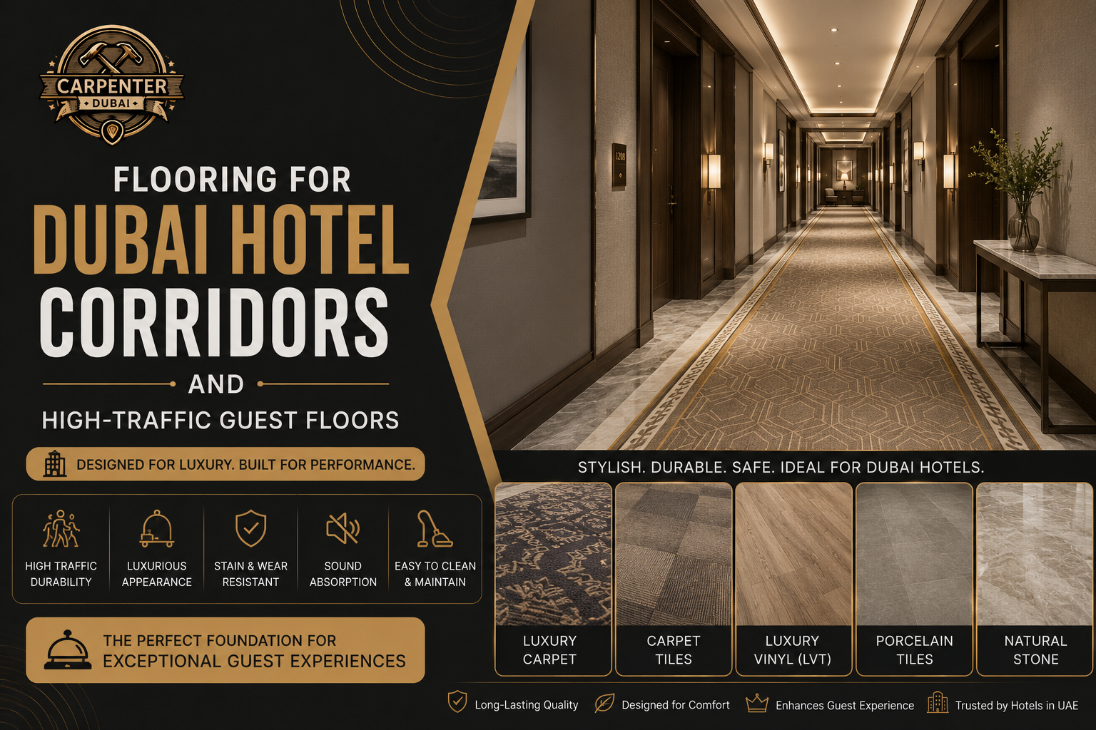 Read more about the article Flooring for Dubai Hotel Corridors and High-Traffic Guest Floors