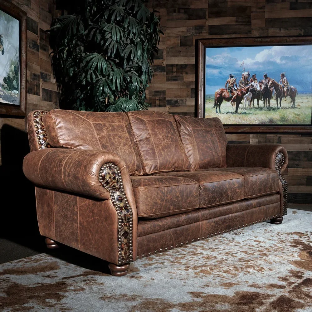 Custom Leather Couch S1