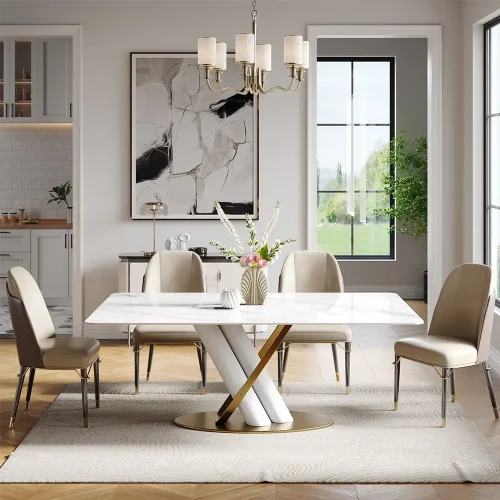 Marble Top Dining Table
